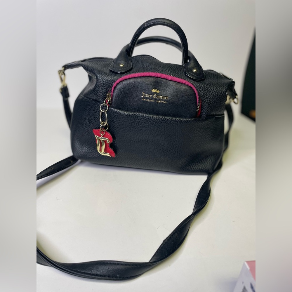 Juicy couture crossbody purse Y2K black pink red with charms